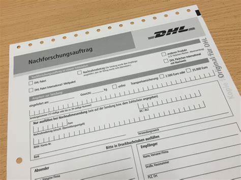 deutsche post nachforschungsauftrag formular.